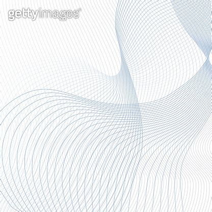 Vector Curved Crisscross Lines On White Background Abstract Squiggly