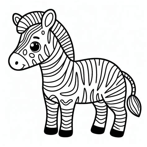 Desenhos de Uma Zebra Fofa para Colorir e Imprimir - ColorirOnline.Com
