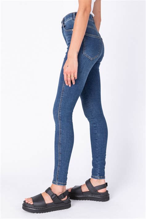 Dr Denim Australia Moxy Skinny Jeans Hurricane Dark Blue Dr Denim