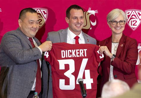 Washington State University's new head football coach Jake Dickert ...