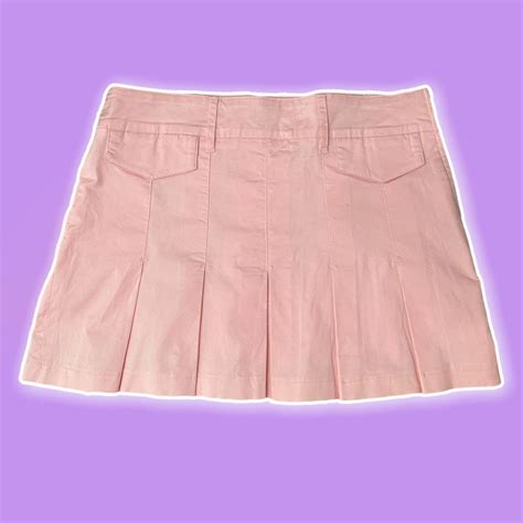 S Pink Pleated Mini Skirt True Vintage Retro Depop