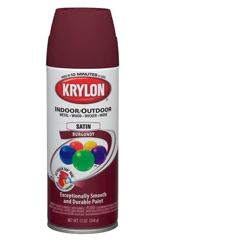 Krylon 12 Oz Burgundy Satin Spray Paint In The Spray Paint Department