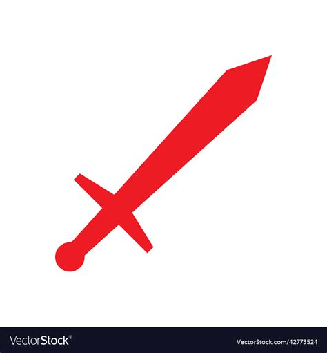 Red sword icon Royalty Free Vector Image - VectorStock