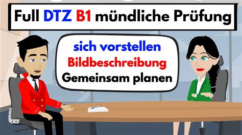 Full DTZ B1 mündliche Prüfung sich vorstellen Bildbeschreibung