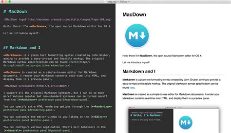 MacDown Markdown参考手册 Markdown指南中文版