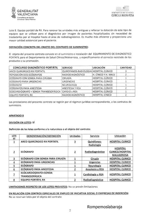 El Hospital Clinico Licita El Suministro De Equipamiento Medico