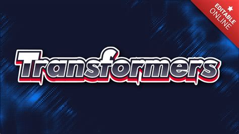 Transformers Text Effect Generator