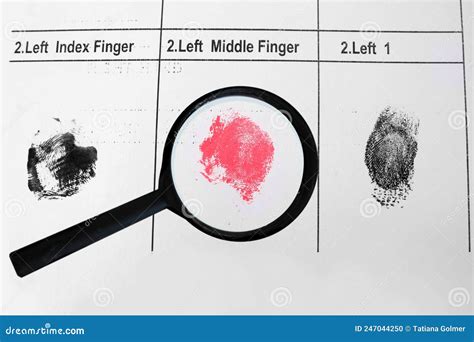 Forensic Specialist Detective Identifies Fingerprints At Crime Scene