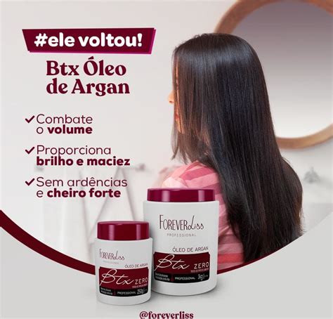 Forever Liss Kit Btx Argan X M Scara Volume Zero Argan Oil G