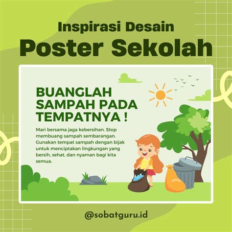 INSPIRASI DESAIN POSTER SEKOLAH BUANGLAH SAMPAH PADA TEMPATNYA In 2024