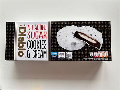 Diablo Cookies And Cream No Sugar Added Kekse Ohne Zugesetzten Zucker