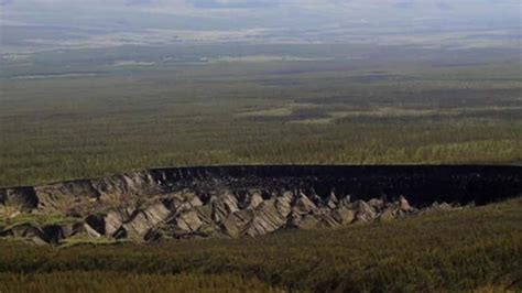 Big Crater In Siberia Growing Bigger Videos From The Weather Channel