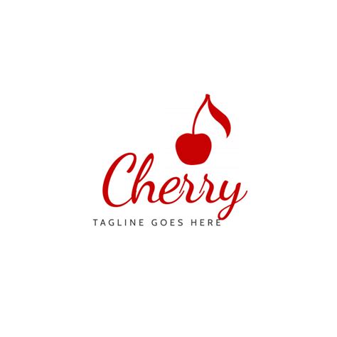 Cherry logo design template | PosterMyWall | Cherry logo, Free logo templates, Logo design template