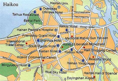 Haikou City Map, China Haikou City Map - Haikou Travel Guide