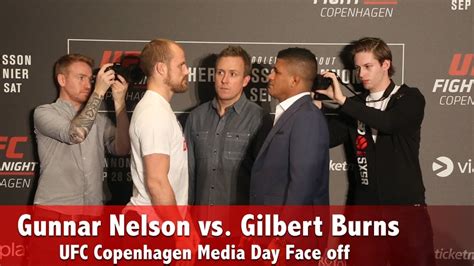 Ufc Copenhagen Gunnar Nelson Vs Gilbert Burns Media Day Face Off