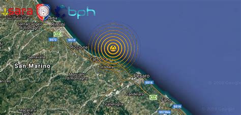 Scossa Di Terremoto Di Ml In Adriatico Al Largo Della Costa