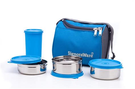 Buy SIGNORA WARE Best Stainless Steel Lunch Box Set Of 4 350 Ml 350 Ml