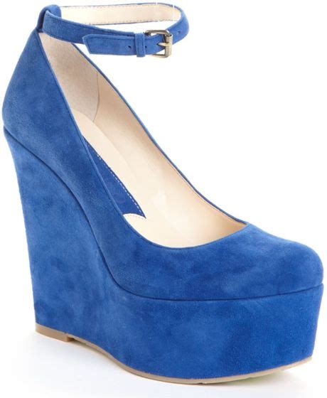 Boutique 9 Cesena Platform Wedges In Blue Royal Blue Lyst