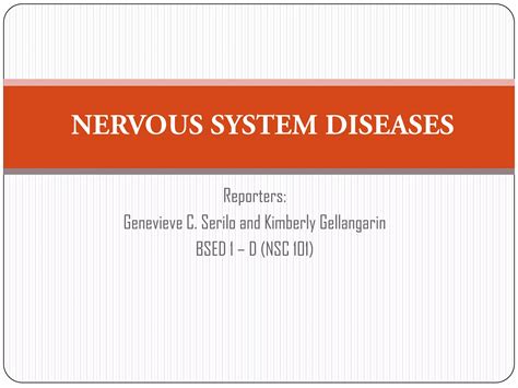 Nervous system diseases | PPT