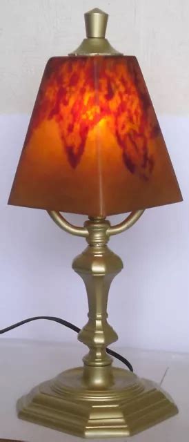 LAMPE DE SALON veilleuse art deco Daum Nancy tulipe pâte de verre