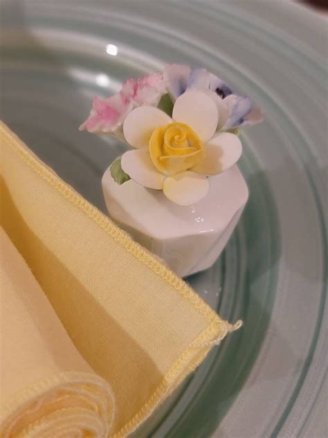 Pia Bone China Iris Napkin Rings And Royal Doulton Bone China Miniature