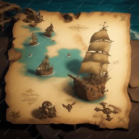 Premium AI Image | pirate treasure map design