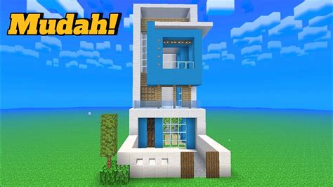 Minecraft Cara Membuat Rumah Modern Kecil 152 Youtube