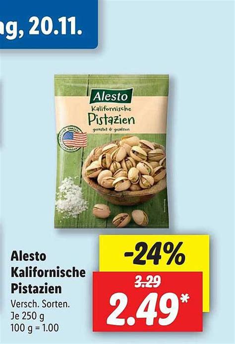 Alesto Kaliforische Pistazien Angebot Bei Lidl 1Prospekte De