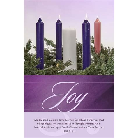 Bulletin Advent Week 3 Joy Luke 210 11 Kjv Purple Pack Of 100