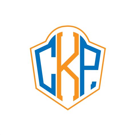 Ckp Abstract Monogram Shield Logo Design On White Background Ckp