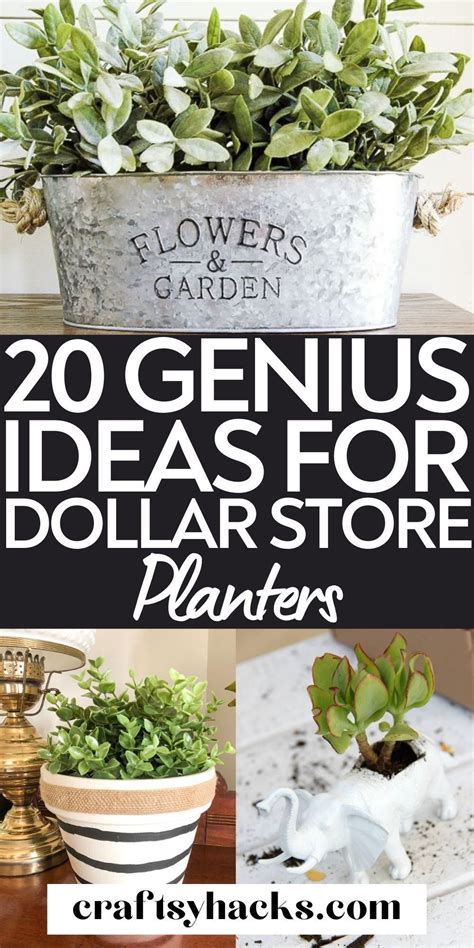 20 Genius Dollar Store Planter Ideas Dollar Stores Planters Metal