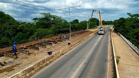 OBRAS AO VIVO CONCRETAGEM DA PONTE RIO COXIPÓ RIVOLI DO BRASIL