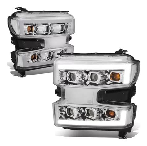 Faros Silverado Cheyenne Drl Led Lupa Meses Sin Inter S