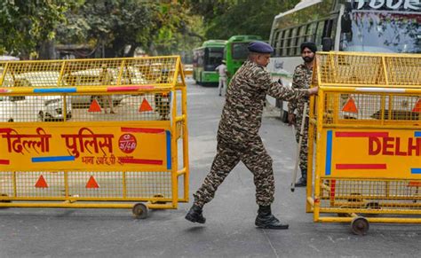 INDIA Bloc Protest Security Tightened In Central Delhi