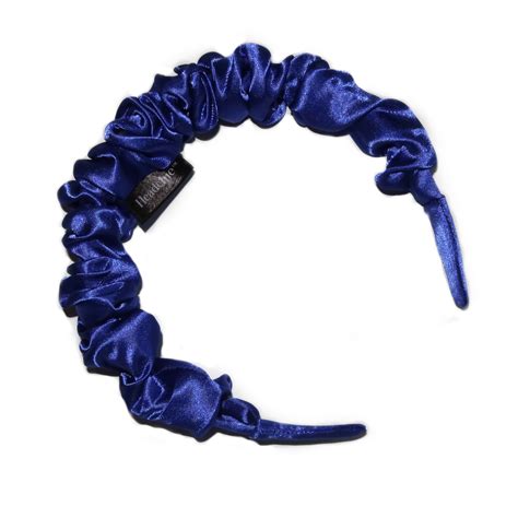 Classic Blue Silky Satin Headband Headchie Hair By Lana Summer