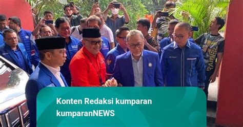 Zulhas Dan Rombongan Pan Tiba Di Kantor Pdip Bahas Koalisi Dengan