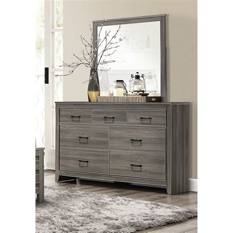 Red Barrel Studio® 7 Dark Gray Bedroom Dresser - Transitional Rustic