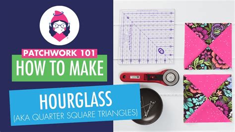 How To Make Hourglass Or Quarter Square Triangle Unit For Quilting