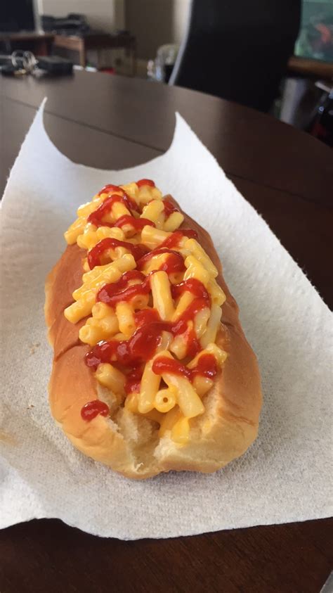 Mac N Cheese Dog With Sriracha Rshittyfoodporn