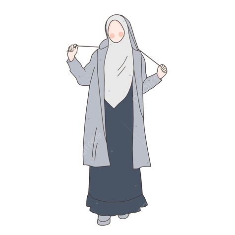 Illustration Of A Muslim Woman Wearing Hijab Syar I Style Muslim Woman Hijab Syari Muslimah