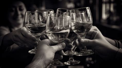 Glass Toast Group Of People Holding Wine Glasses And Toasting