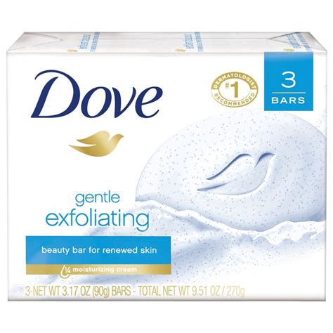 Dove Bar Soap 3 Pk 3 17 Oz Exfoliating 12 Pack At