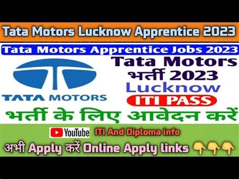 Tata Motors Apprentice Recruitment Tata Motors Lucknow Apprentice