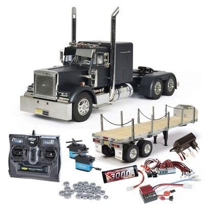 Tamiya Grand Hauler Schwarz Matt 1 14 Set Flachbett LED Lager