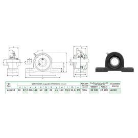 SUPPORTO AUTOALLINEANTE CON CUSCINETTO FORO DM MM 50