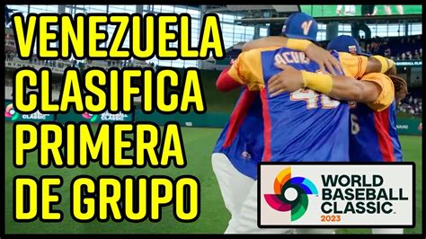 Venezuela CLASIFICA PRIMERA de grupo en el Clásico Mundial de Béisbol