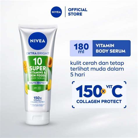 Jual Nivea Body Serum Extra Bright 10 Super Vitamins Skin Foods Youth