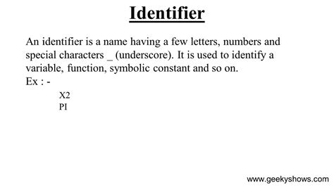 What Is An Identifier In Javascript