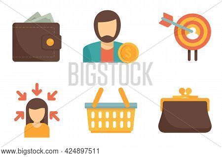 Buyer Icons Set. Flat Vector & Photo (Free Trial) | Bigstock