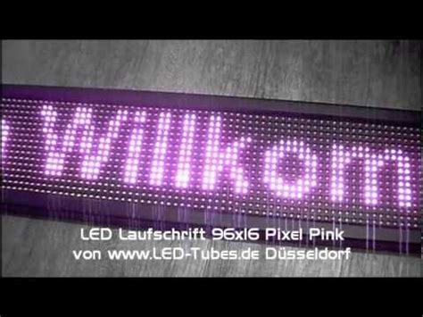 Pink LED Display Nagelstudio LED Lady Licht Werbung Laufschrift YouTube